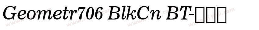 Geometr706 BlkCn BT字体转换